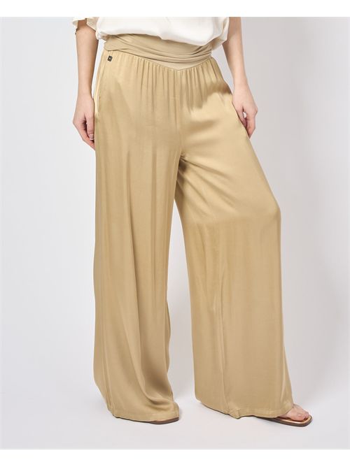 Pantalon en satin pour femme Manila Grace MANILA GRACE | P050VUMA002